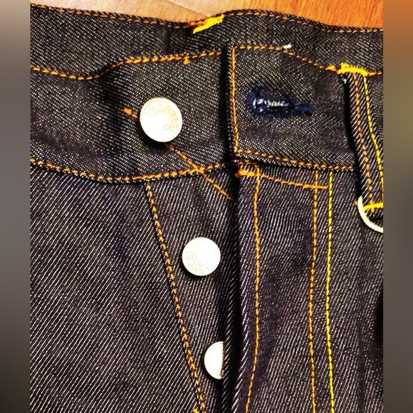 Evisu Brocade Selvedge Daicock Gold Embroidery Relax Denim Jeans NWT w Bag - Picture 14 of 16